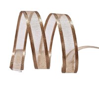 Organza satijn lint taupe