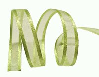 Organza satijn lint appelgroen 