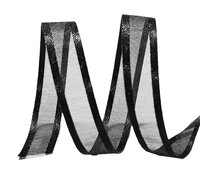 Organza satijn lint zwart