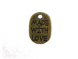 Made w love bedels,koper ovaal 250st,.