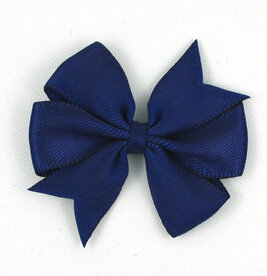 Dubbele strik marine satijn|25st.