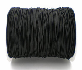 Elastiek rond zwart 1mm|200mtr