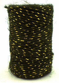 Jute koord olijfgroen/goud