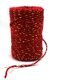 Jute koord rood/goud