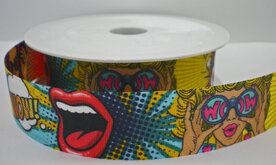 Comic cartoon pop art lint WOW 25mm