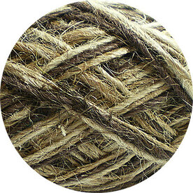 Flaxkoord tricolor naturel/bruin 17mtr