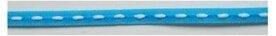 Blauw lint met witte stiksels-8.5mtr