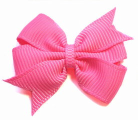 Dubbele strikken roze grosgrain