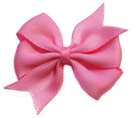 Dubbele strik roze satijn