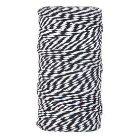 Zwart/wit koordje 2mm