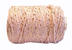 Cotton cord oud roze/goud