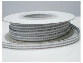 Grijs geruit lint 5mm-7mtr