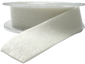 Wit vachtje van stof 25mm