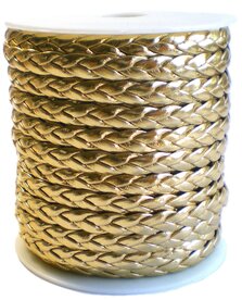Leather twist goud