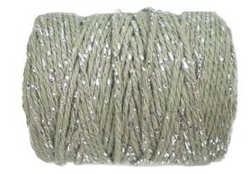 Cotton cord grijs/zilver 