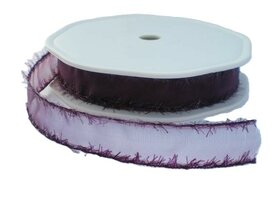 Paars sprinkle organza lint