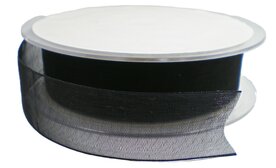 Organza lint zwart 25mm