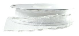 Wit bumpy organza lint, 19mm