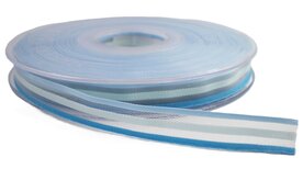 Gestreept lint blauw,10mm