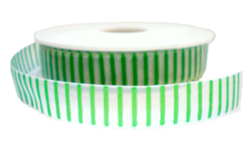 Streepjes lint organza groen