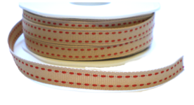 Naurel cotton met rode stitch