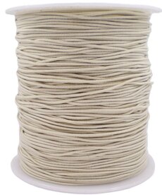 Elastiek rond naturel 1mm|200mtr
