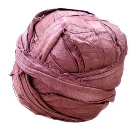 Zijde oudroze lint gerecycled