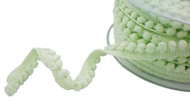 Pompom band mintgroen smal