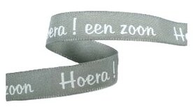 Hoera een zoon, grijs lint