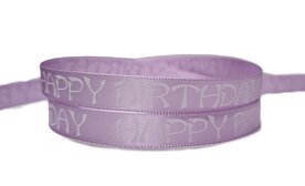 Happy birthday lint lila/wit