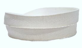 Keperband wit 15mm cotton