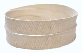 Katoen lint naturel 15mm
