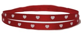Rood hartjes lint 