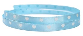 Lichtblauw hartjes lint 