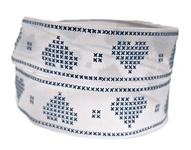 Hartjes lint organza blauw