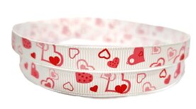 Hartjes lint wit grosgrain