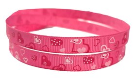 Hartjes lint roze grosgrain