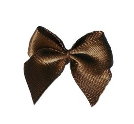 Satijn strikjes Bruin|100st.