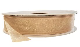 Organza lint pale gold 15mm