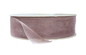 Organza lint antiek paars 25mm