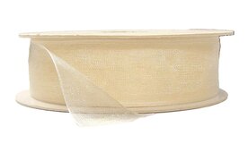 Organza lint ivoor 25mm