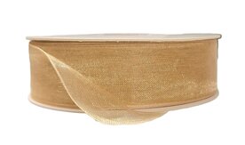 Organza lint pale gold 25mm