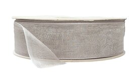 Organza lint zilver 25mm