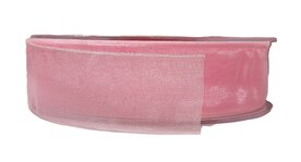 Organza lint lichtroze 25mm