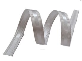 Satijn grosgain lint lichtgrijs