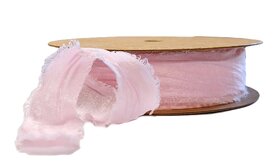 Lint met rafels lichtroze