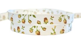 Lint met roosjes beige