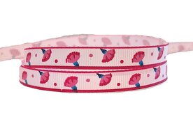 Lint met bloemetjes,roze