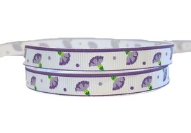 Lint met bloemetjes Lila