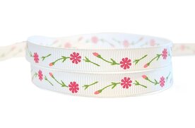 Romantisch bloemen lint ,9mm